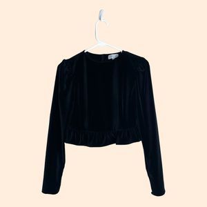 Black Iris Velvet Top